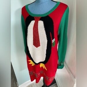 Christmas Ugly Sweater Dress Actually Cutest Size Large Details are Great  EUC